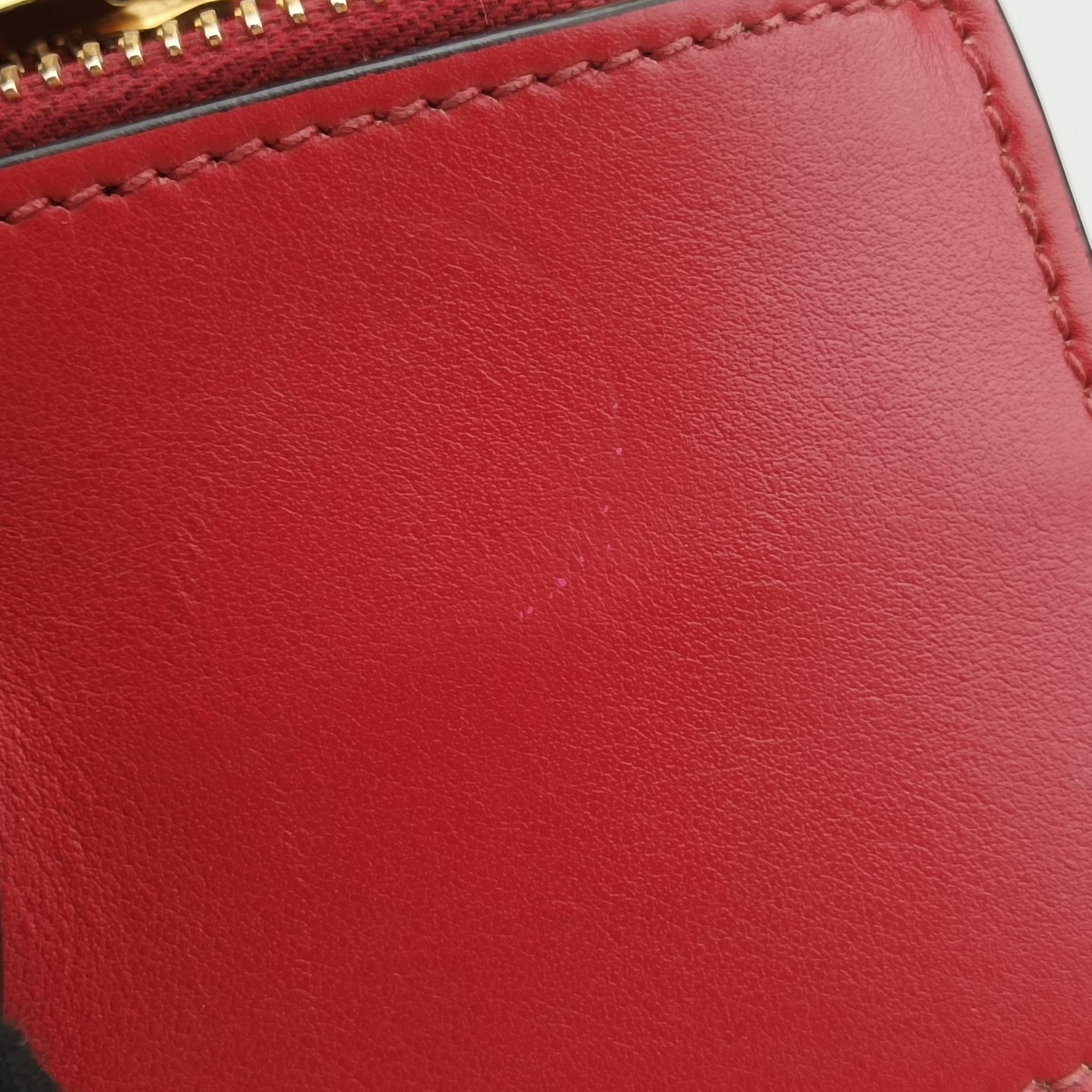 Pre-owned Prada Paradigm Red SAFFIANO Leather 1BA130 shoulderbag | stylenewstar