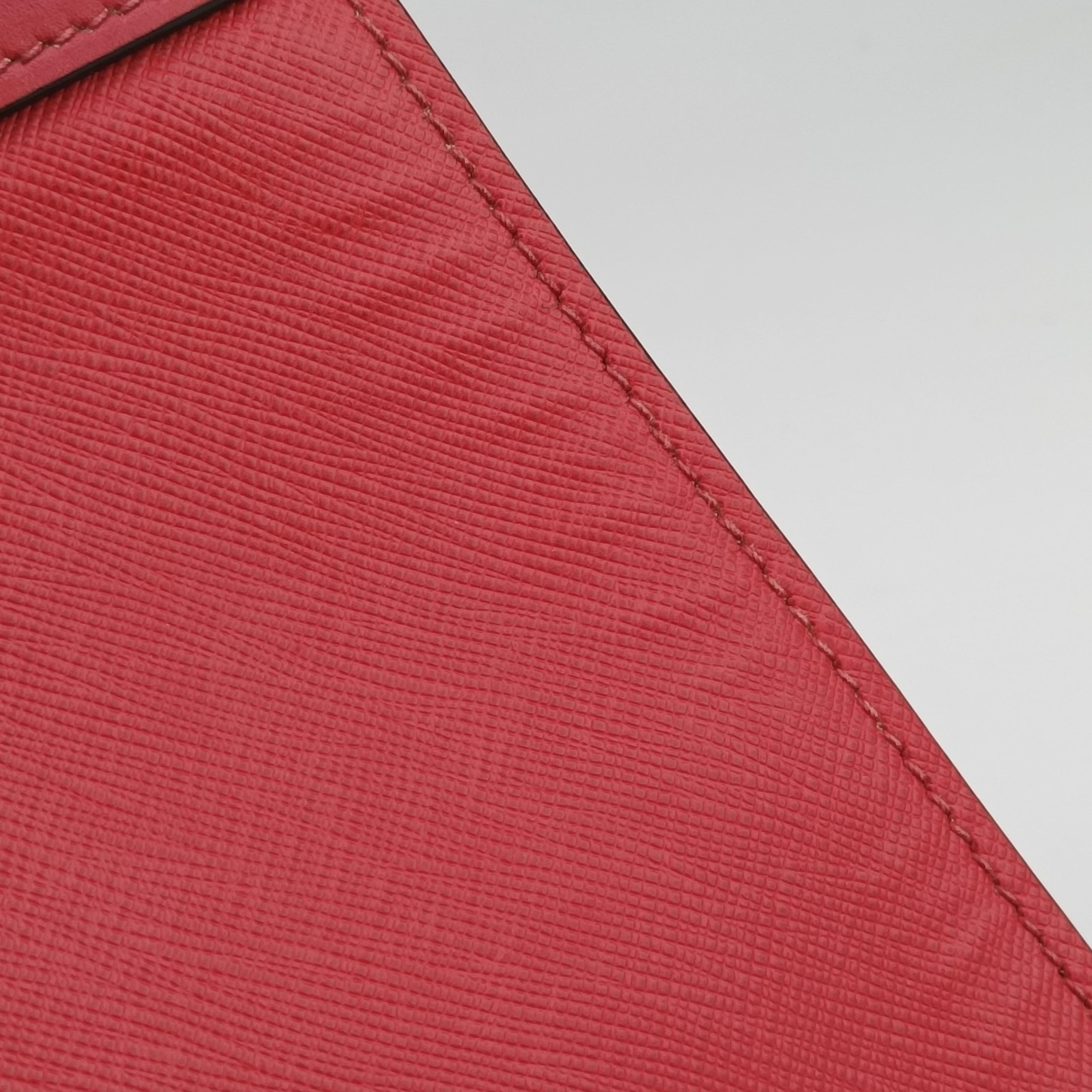 Pre-owned Prada Paradigm Red SAFFIANO Leather 1BA130 shoulderbag | stylenewstar