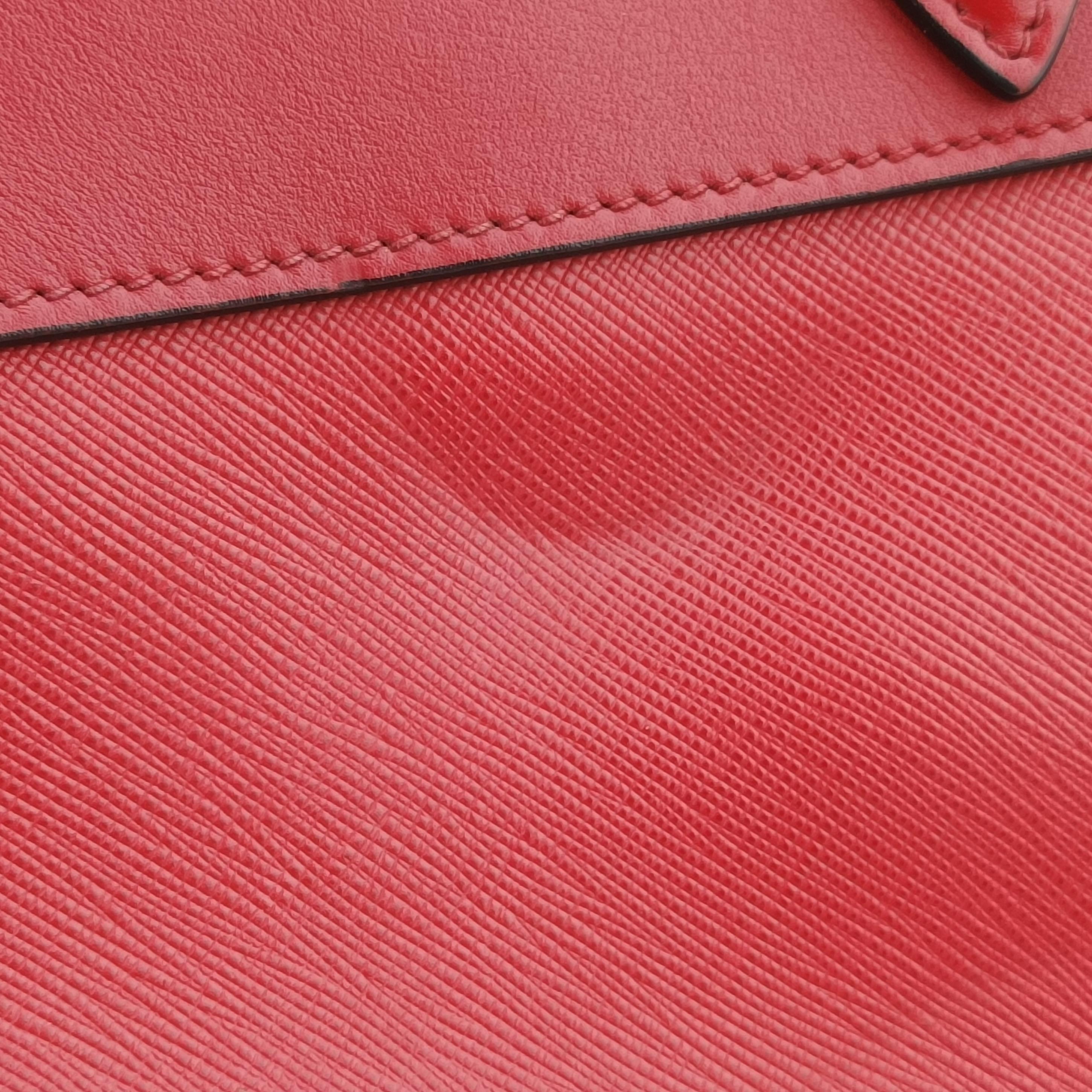 Pre-owned Prada Paradigm Red SAFFIANO Leather 1BA130 shoulderbag | stylenewstar