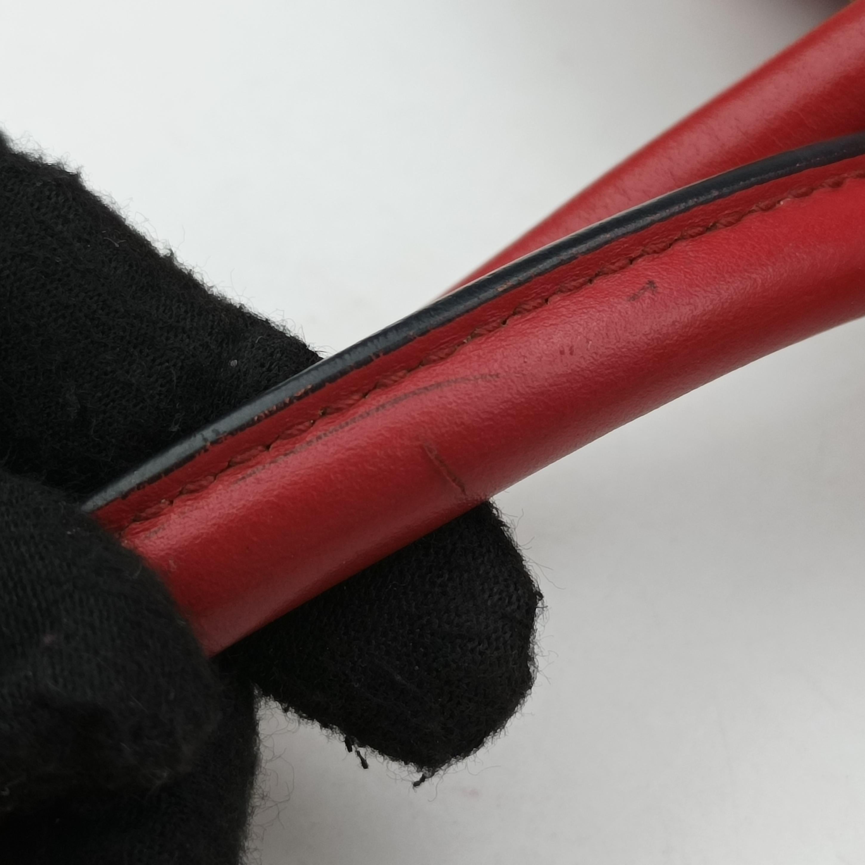 Pre-owned Prada Paradigm Red SAFFIANO Leather 1BA130 shoulderbag | stylenewstar