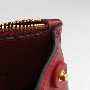 Pre-owned Prada Paradigm Red SAFFIANO Leather 1BA130 shoulderbag | stylenewstar