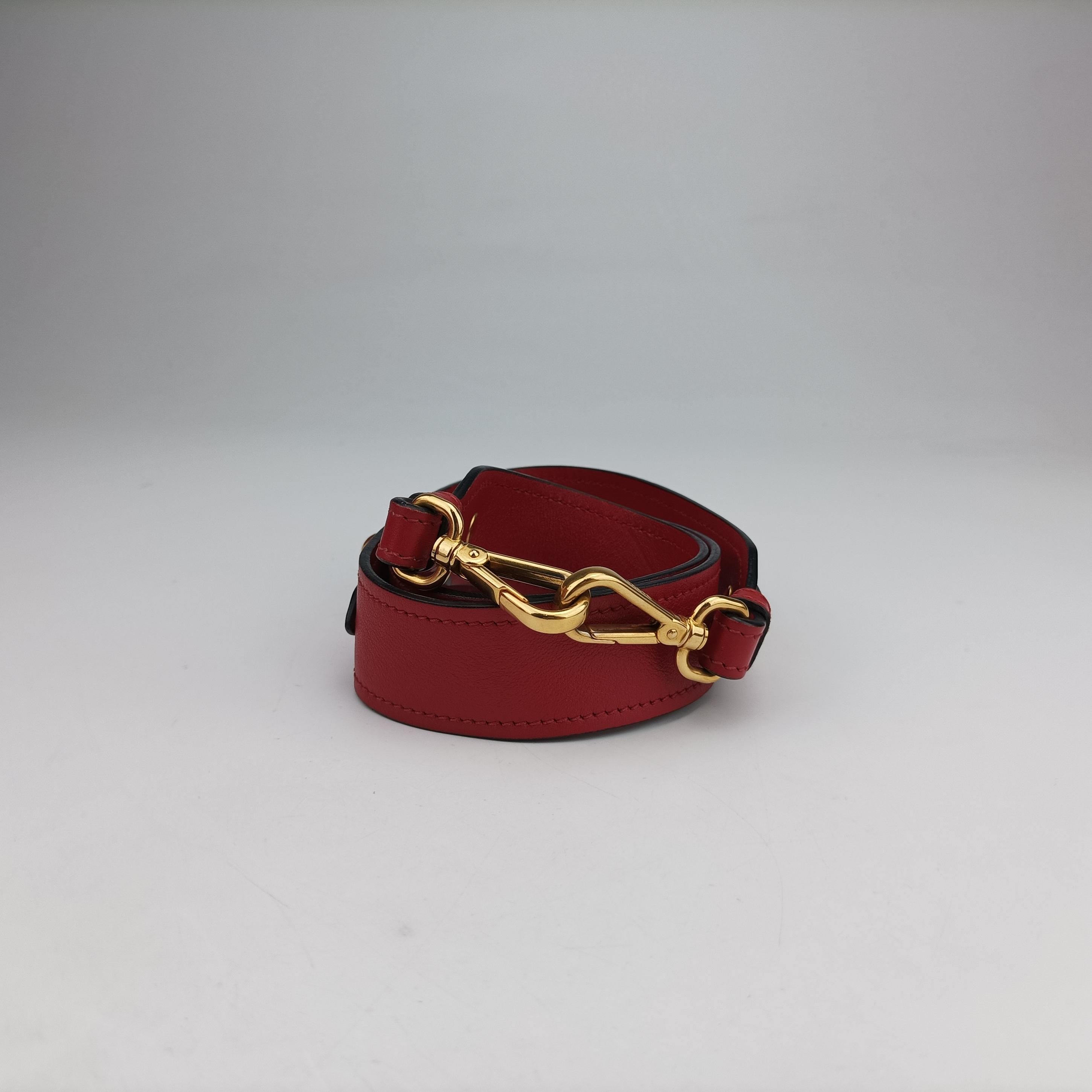 Pre-owned Prada Paradigm Red SAFFIANO Leather 1BA130 shoulderbag | stylenewstar