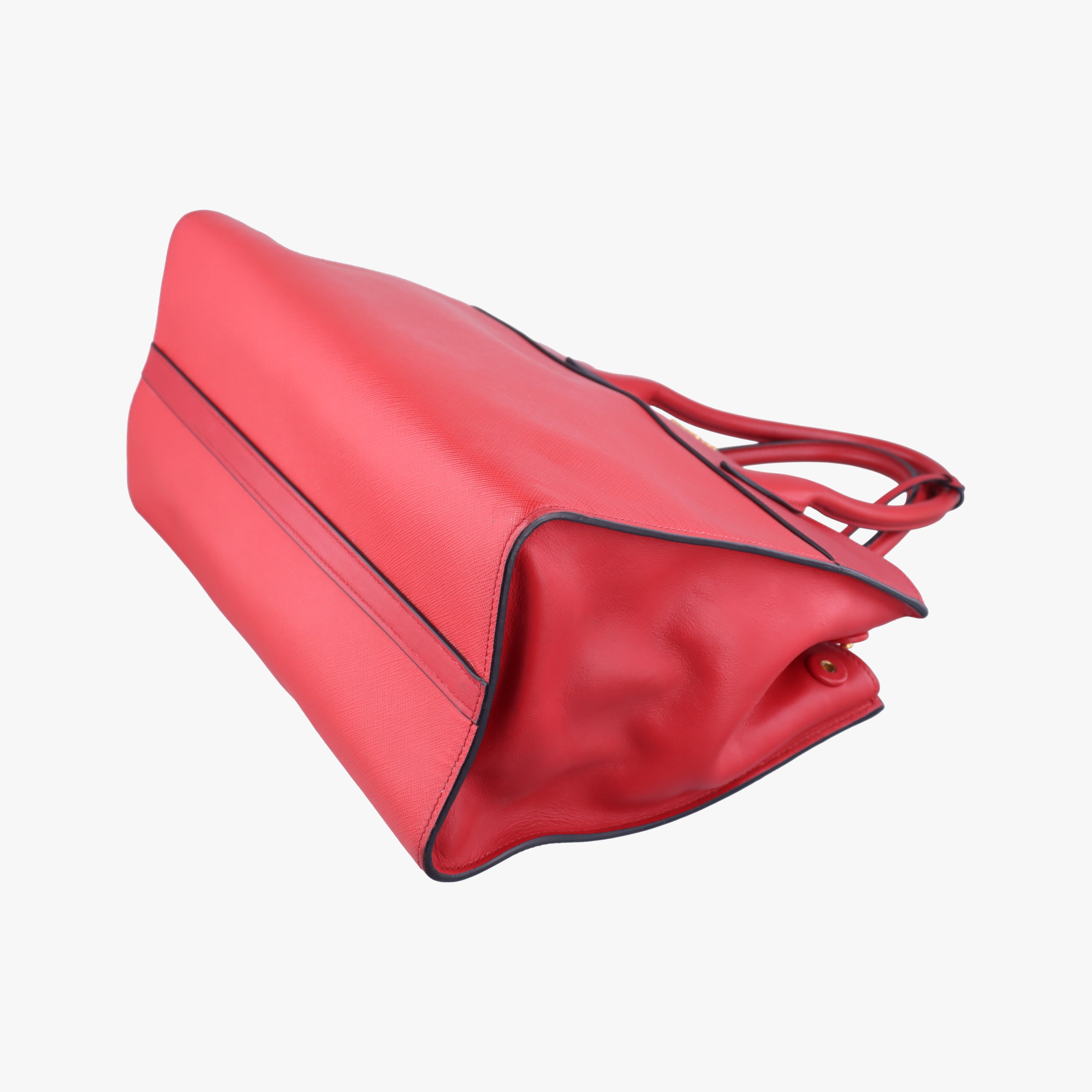 Pre-owned Prada Paradigm Red SAFFIANO Leather 1BA130 shoulderbag | stylenewstar