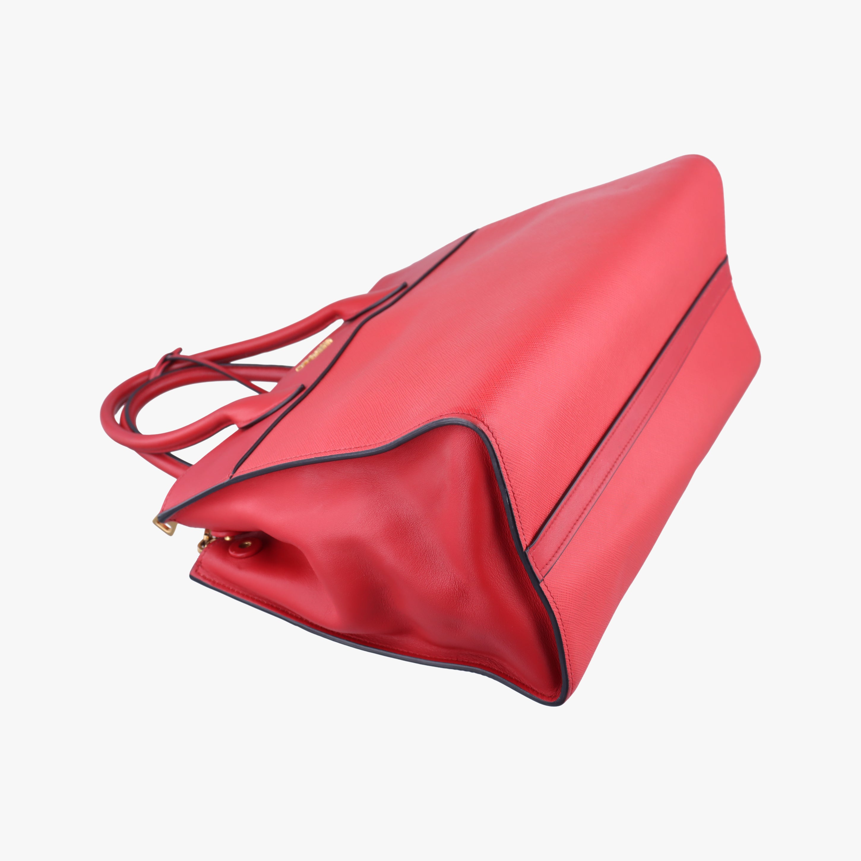 Pre-owned Prada Paradigm Red SAFFIANO Leather 1BA130 shoulderbag | stylenewstar