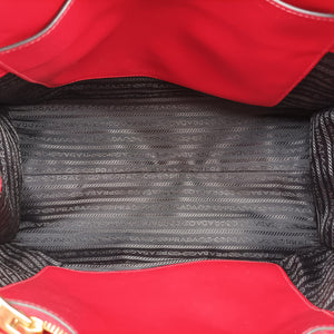 Pre-owned Prada Paradigm Red SAFFIANO Leather 1BA130 shoulderbag | stylenewstar