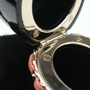 Pre-owned Chanel Coco Mark Lucite Lipstick Case On Chain Black plastic  shoulderbag | stylenewstar