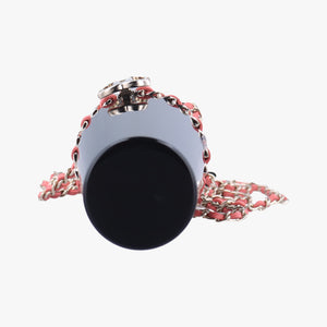 Pre-owned Chanel Coco Mark Lucite Lipstick Case On Chain Black plastic  shoulderbag | stylenewstar