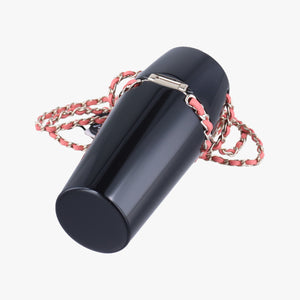 Pre-owned Chanel Coco Mark Lucite Lipstick Case On Chain Black plastic  shoulderbag | stylenewstar