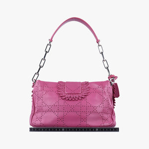 Vintage Christian Dior New Rock Purple Leather  shoulderbag | stylenewstar