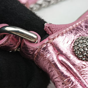 Pre-owned Balenciaga Le Cagole mini Rose lambskin  shoulderbag | stylenewstar