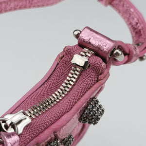 Pre-owned Balenciaga Le Cagole mini Rose lambskin  shoulderbag | stylenewstar