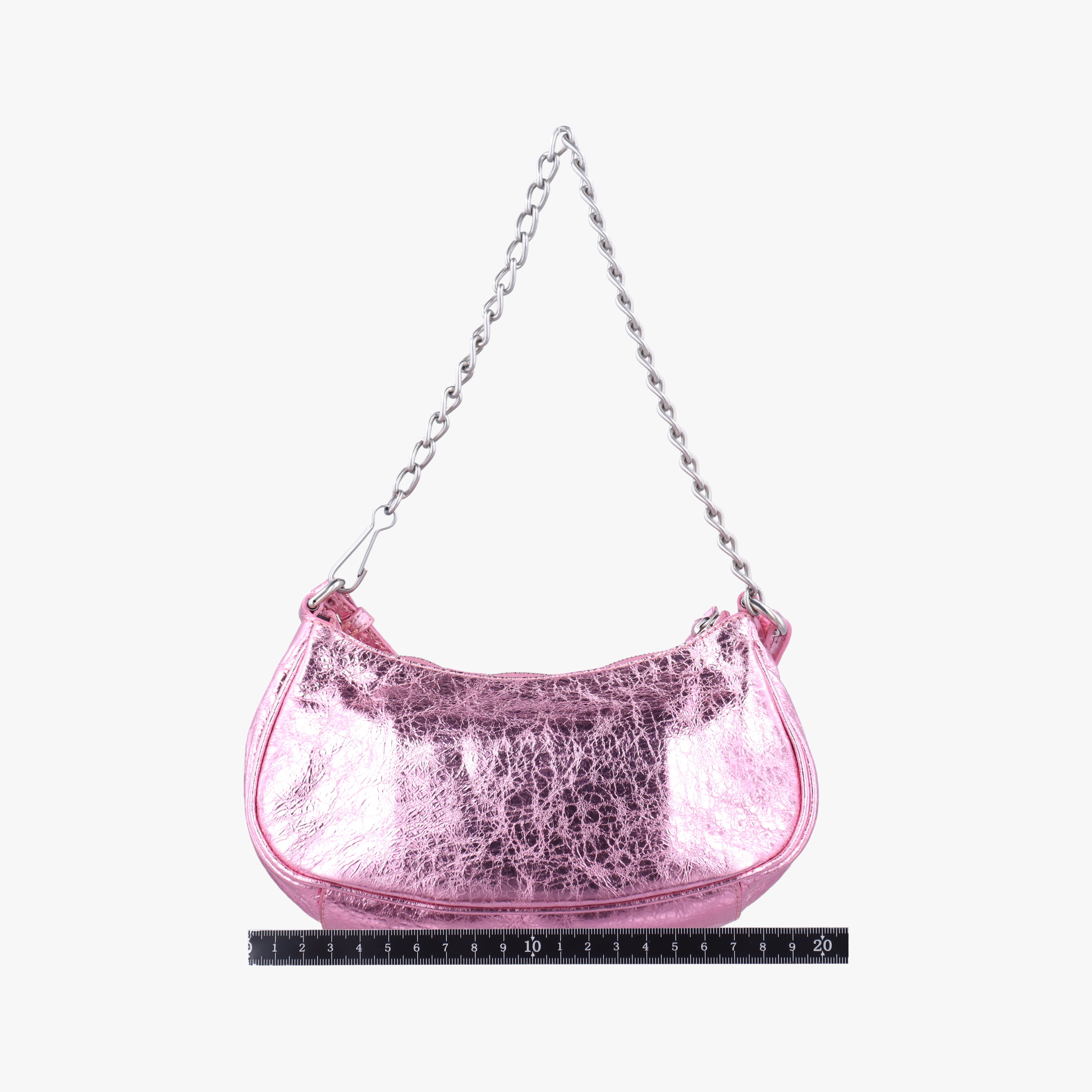 Pre-owned Balenciaga Le Cagole mini Rose lambskin  shoulderbag | stylenewstar
