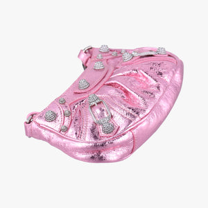 Pre-owned Balenciaga Le Cagole mini Rose lambskin  shoulderbag | stylenewstar