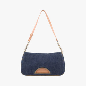 Pre-owned Christian Dior Marispearl Navy denim  shoulderbag | stylenewstar