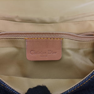 Pre-owned Christian Dior Marispearl Navy denim  shoulderbag | stylenewstar