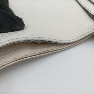 Pre-owned Gucci Horsebit Medium Hasler White Leather 137385 handbag | stylenewstar