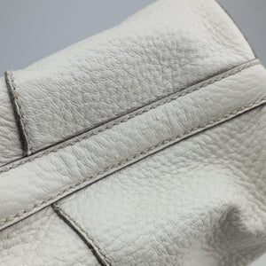 Pre-owned Gucci Horsebit Medium Hasler White Leather 137385 handbag | stylenewstar