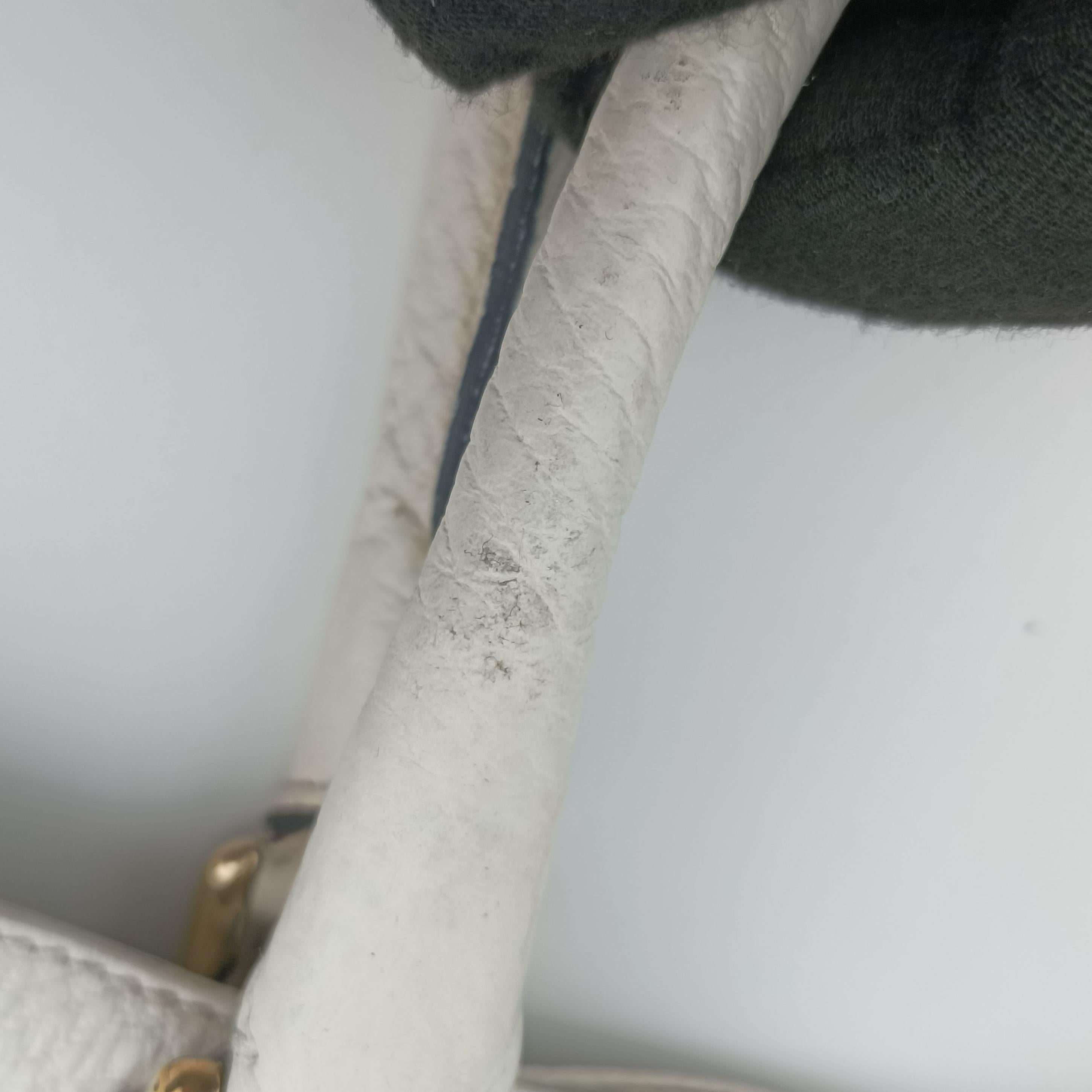 Pre-owned Gucci Horsebit Medium Hasler White Leather 137385 handbag | stylenewstar