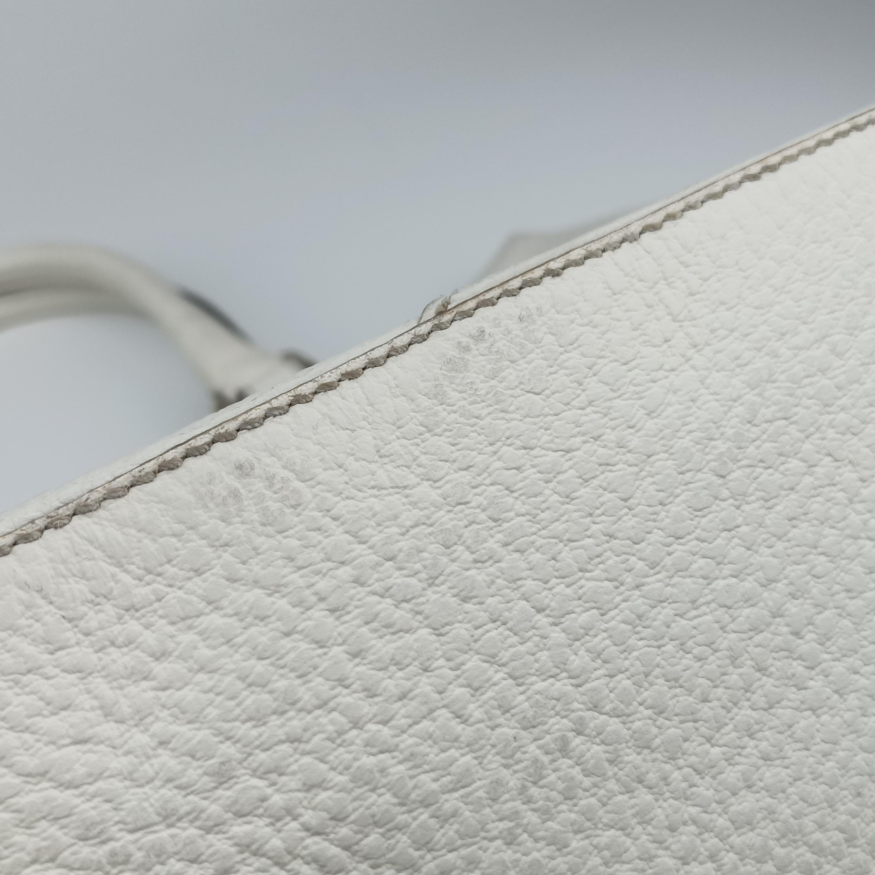 Pre-owned Gucci Horsebit Medium Hasler White Leather 137385 handbag | stylenewstar