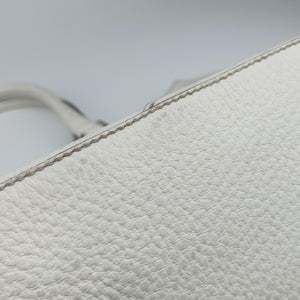 Pre-owned Gucci Horsebit Medium Hasler White Leather 137385 handbag | stylenewstar