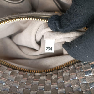 Secondhand Prada Madras Golden leather  shoulderbag | stylenewstar