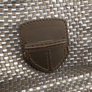 Secondhand Prada Madras Golden leather  shoulderbag | stylenewstar