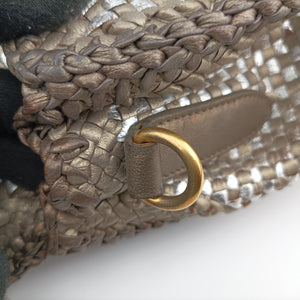 Secondhand Prada Madras Golden leather  shoulderbag | stylenewstar