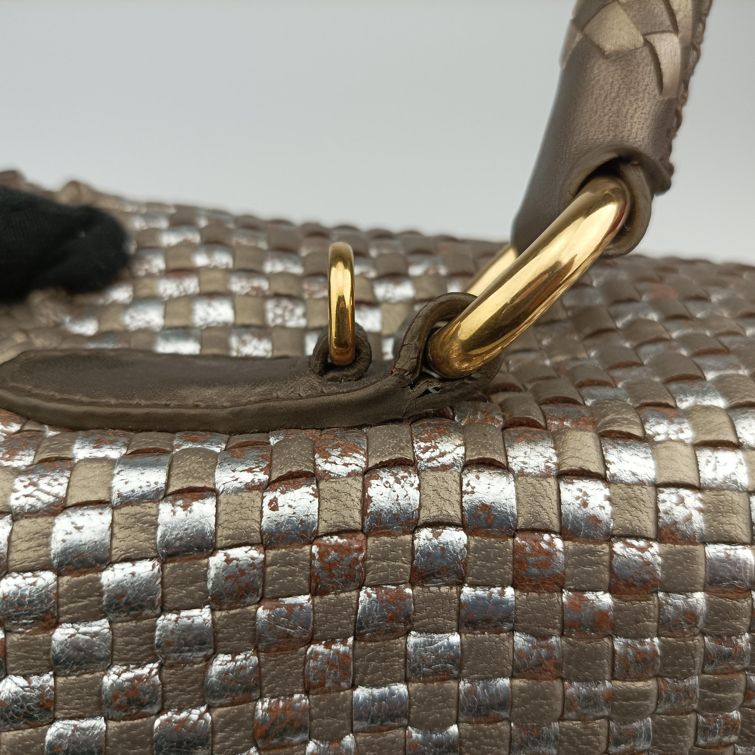 Secondhand Prada Madras Golden leather  shoulderbag | stylenewstar