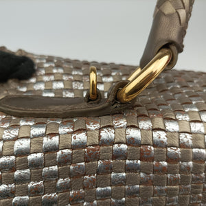 Secondhand Prada Madras Golden leather  shoulderbag | stylenewstar