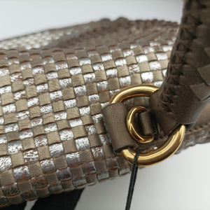 Secondhand Prada Madras Golden leather  shoulderbag | stylenewstar