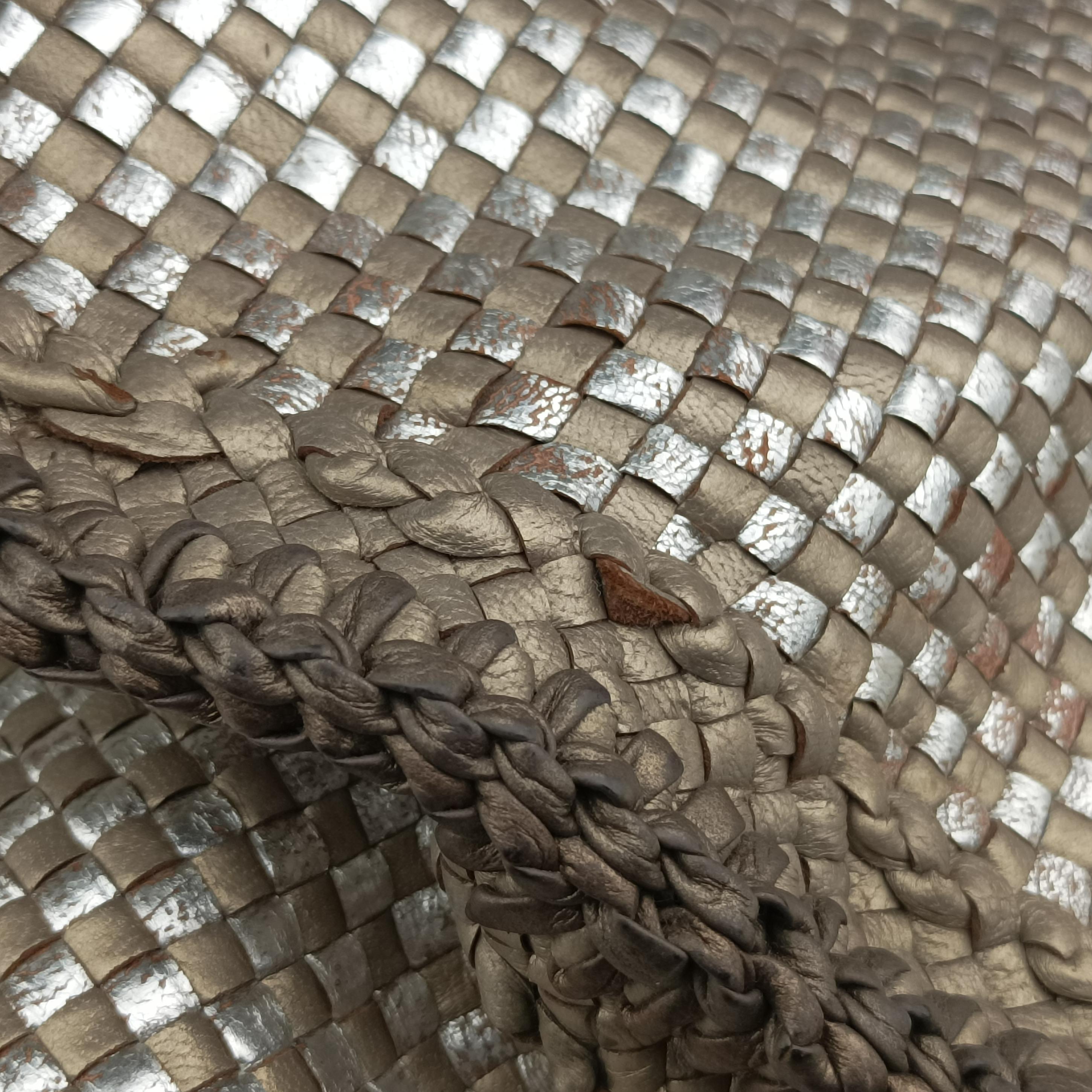 Secondhand Prada Madras Golden leather  shoulderbag | stylenewstar