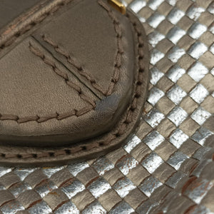 Secondhand Prada Madras Golden leather  shoulderbag | stylenewstar