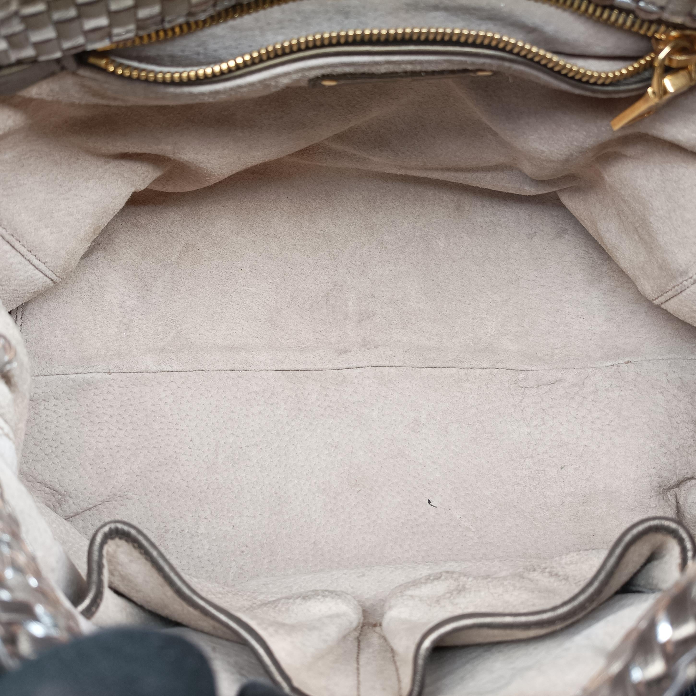 Secondhand Prada Madras Golden leather  shoulderbag | stylenewstar