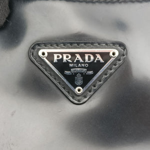 Pre-owned Prada Cleo Black brushed leather 1BC499 shoulderbag | stylenewstar