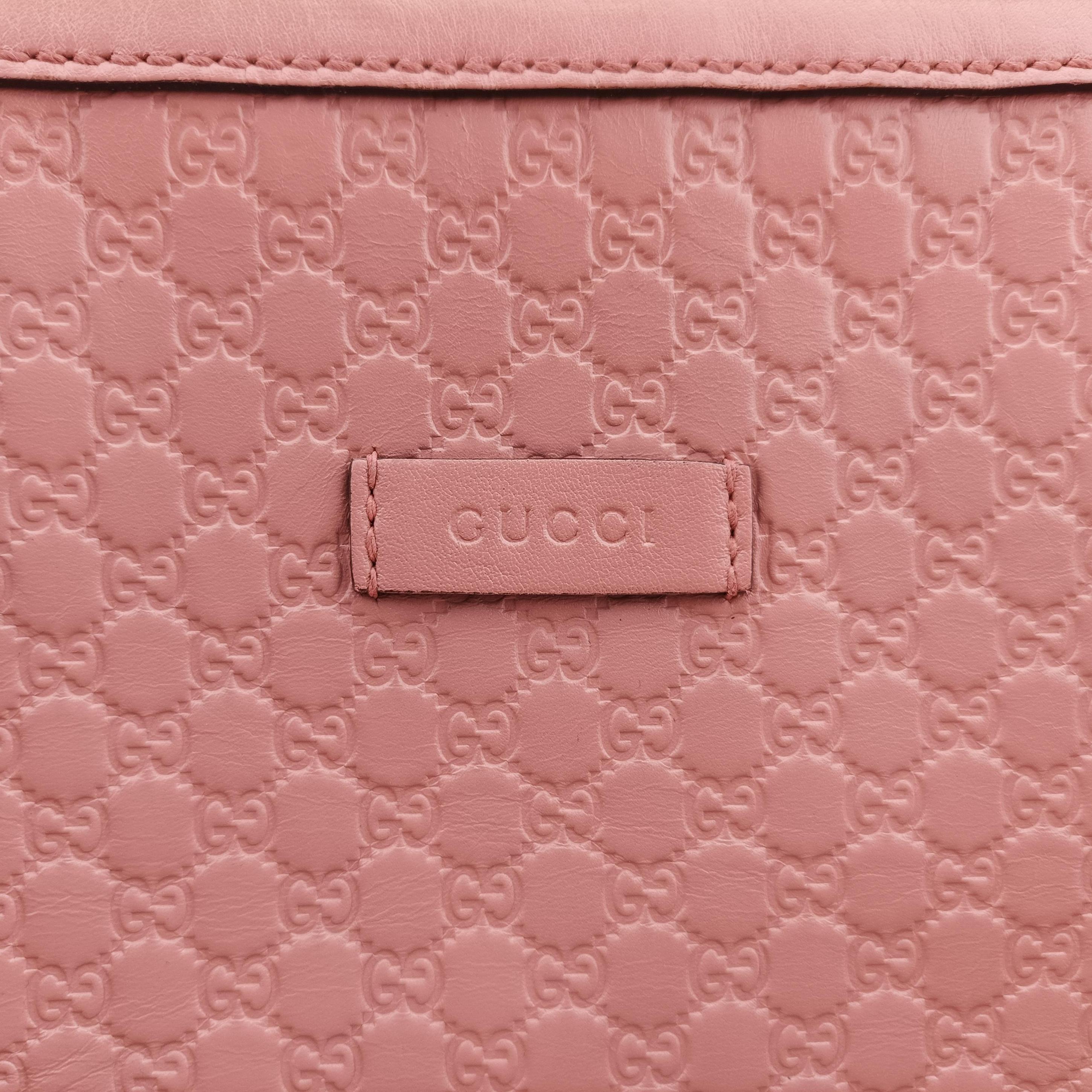 Pre-owned Gucci Microguccissima Pink Leather 449657 handbag | stylenewstar