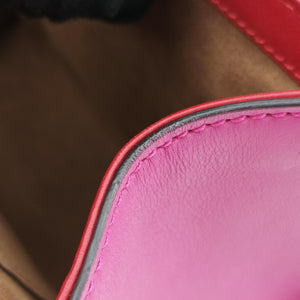 Pre-owned Gucci Padlock beige×red×pink PVC coated canvas 409487 shoulderbag | stylenewstar