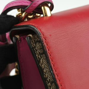 Pre-owned Gucci Padlock beige×red×pink PVC coated canvas 409487 shoulderbag | stylenewstar