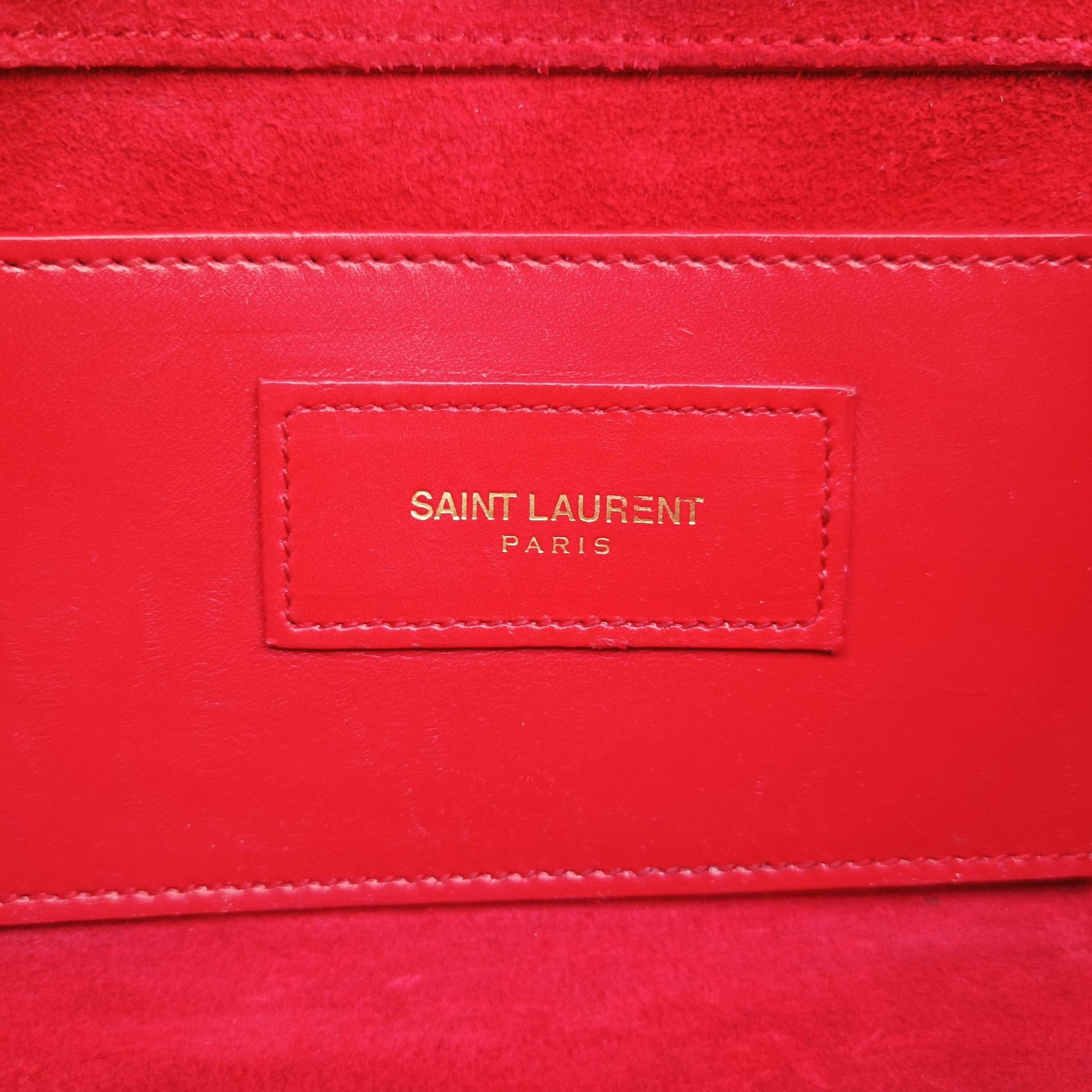 Pre-owned Yves Saint Laurent KATE Red Leather 326076 shoulderbag | stylenewstar