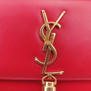 Pre-owned Yves Saint Laurent KATE Red Leather 326076 shoulderbag | stylenewstar