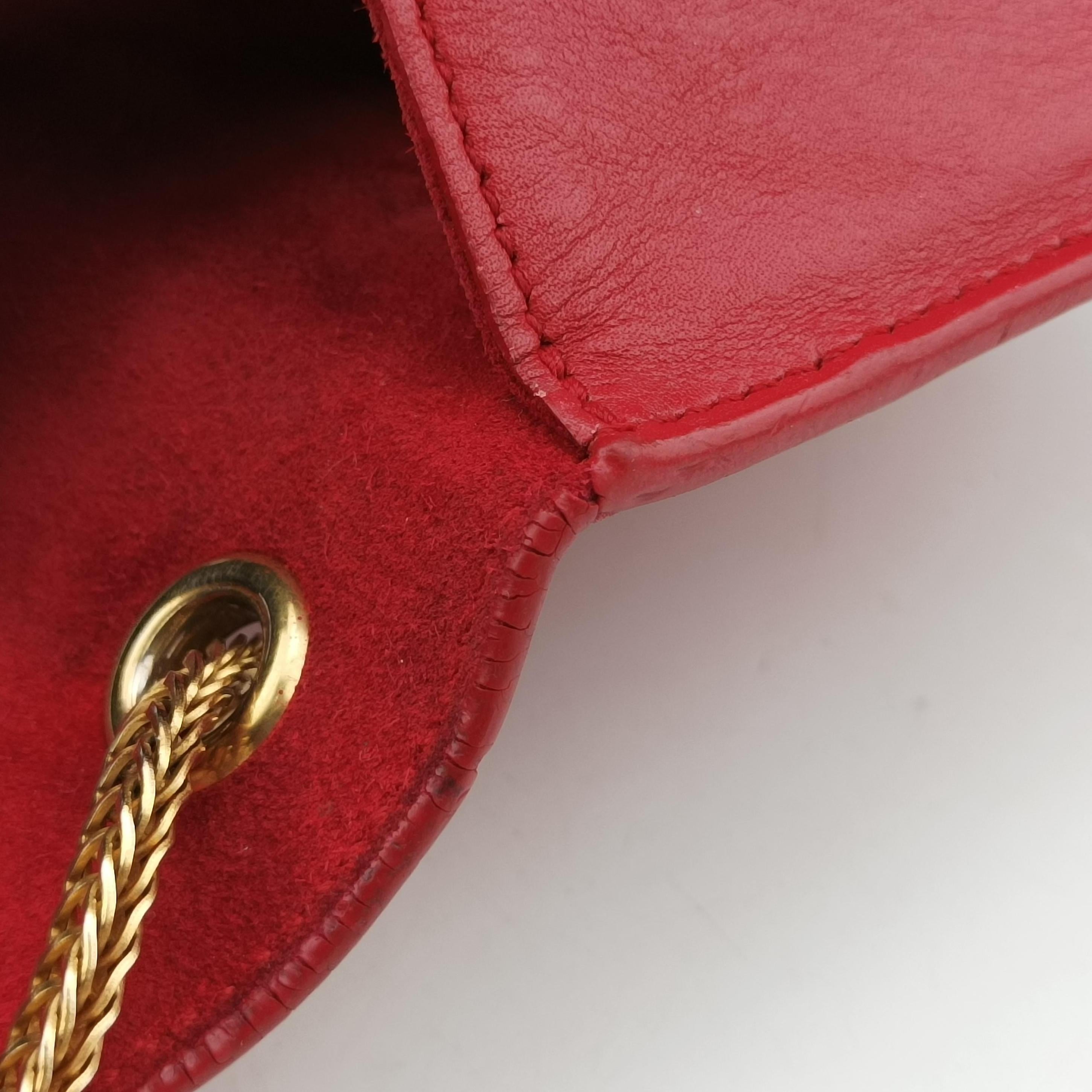 Pre-owned Yves Saint Laurent KATE Red Leather 326076 shoulderbag | stylenewstar