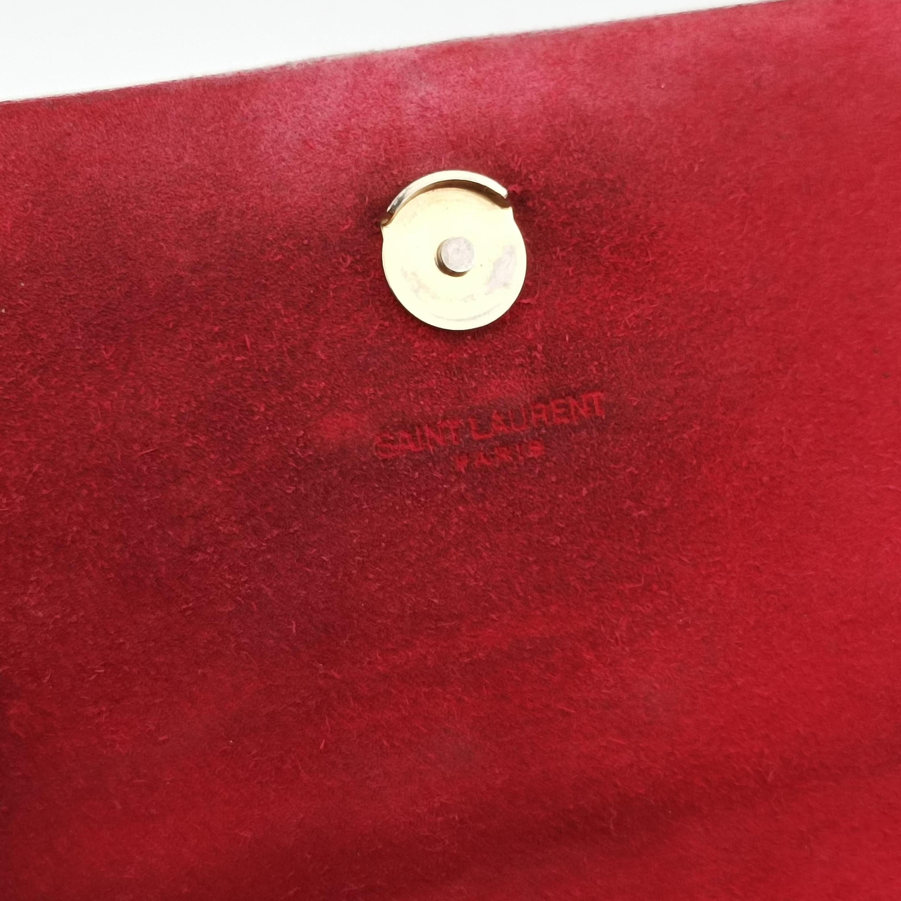Pre-owned Yves Saint Laurent KATE Red Leather 326076 shoulderbag | stylenewstar