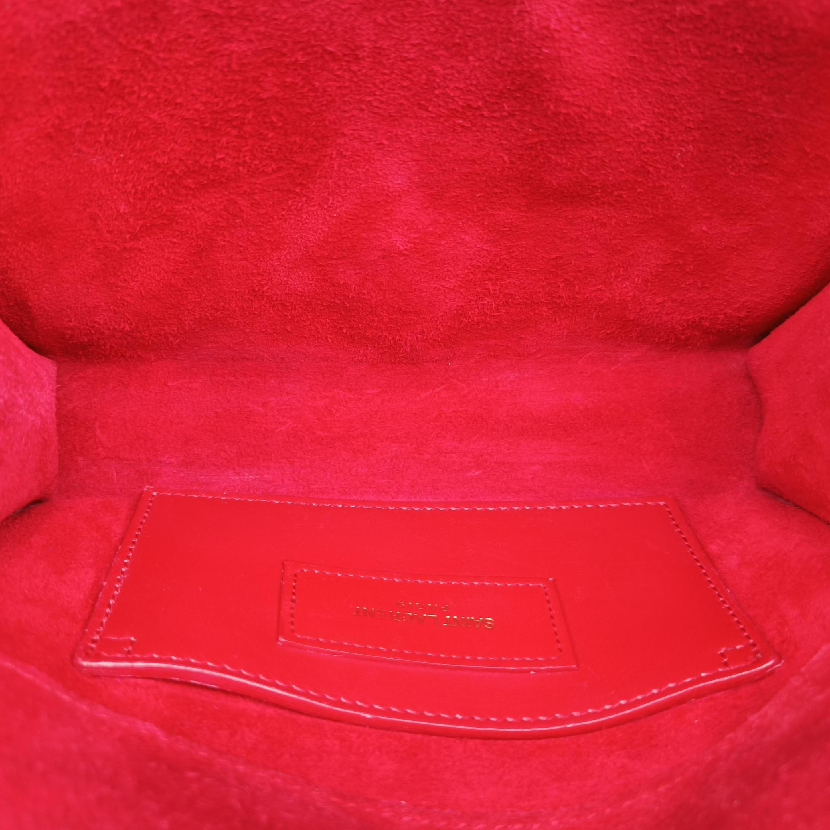 Pre-owned Yves Saint Laurent KATE Red Leather 326076 shoulderbag | stylenewstar