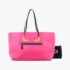 Pre-owned Fendi monster tote Pink Leather 8BH185 shoulderbag | stylenewstar