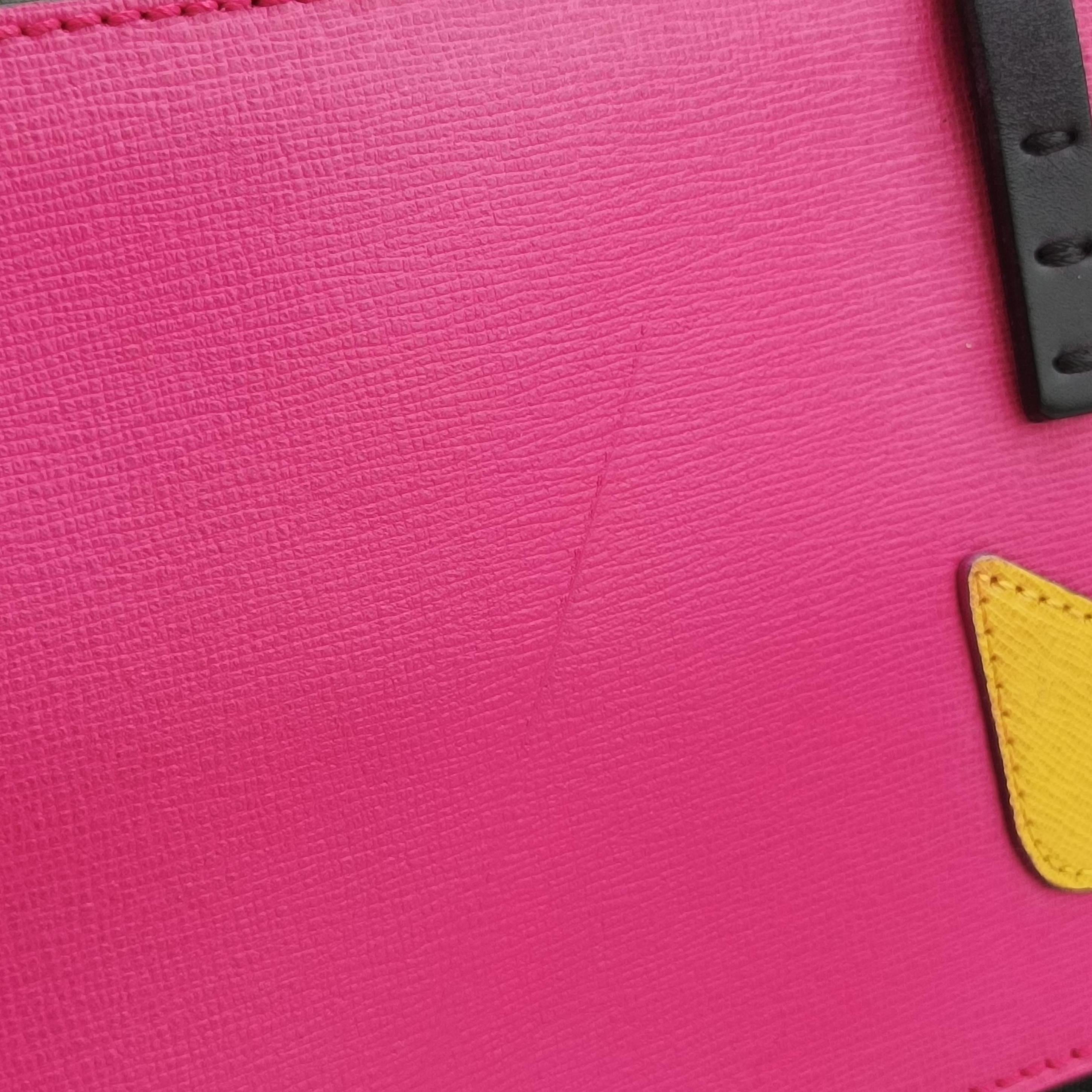 Pre-owned Fendi monster tote Pink Leather 8BH185 shoulderbag | stylenewstar