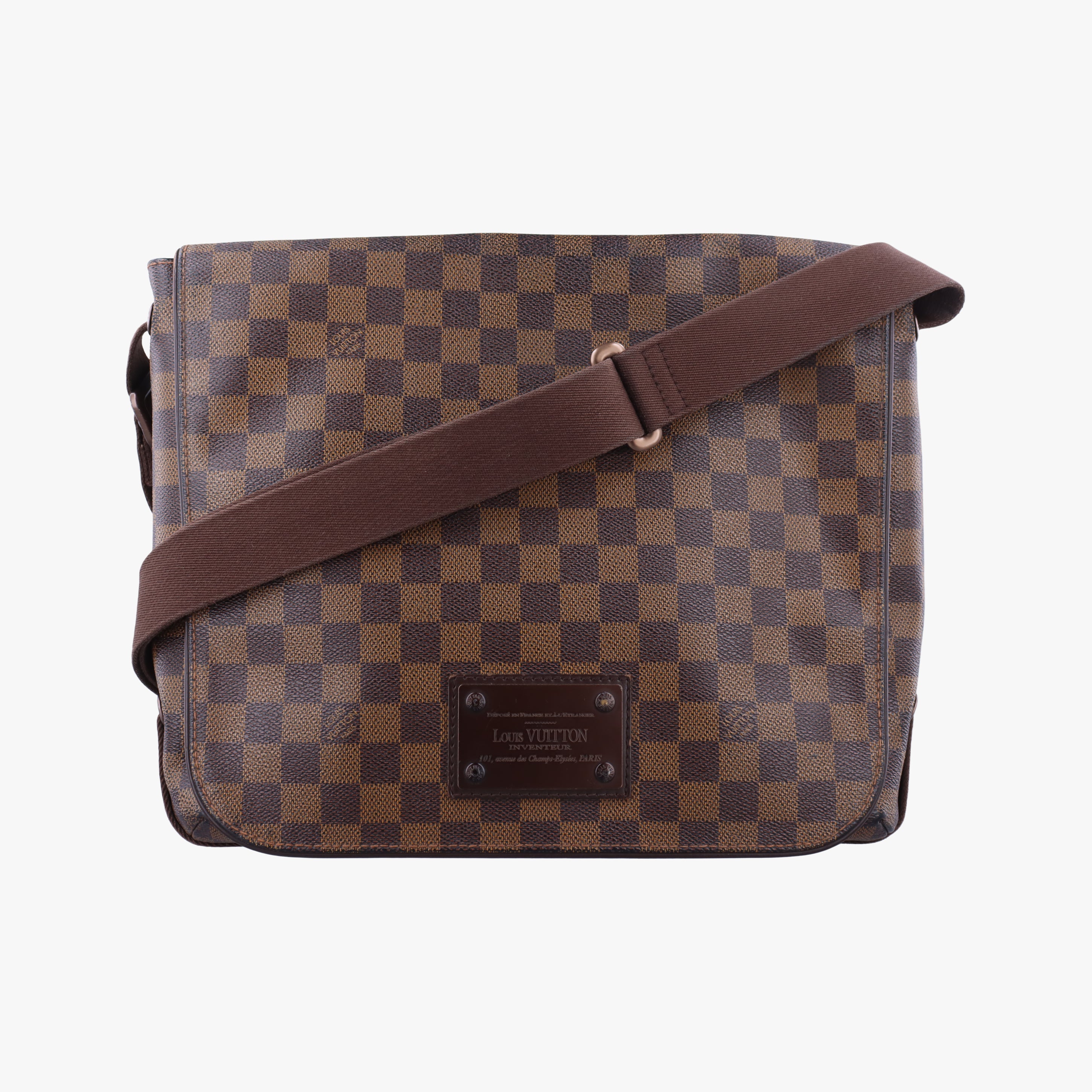 Pre-owned Louis Vuitton BROOKLYN MM EBENE Damier Canvas N51211 shoulderbag | stylenewstar