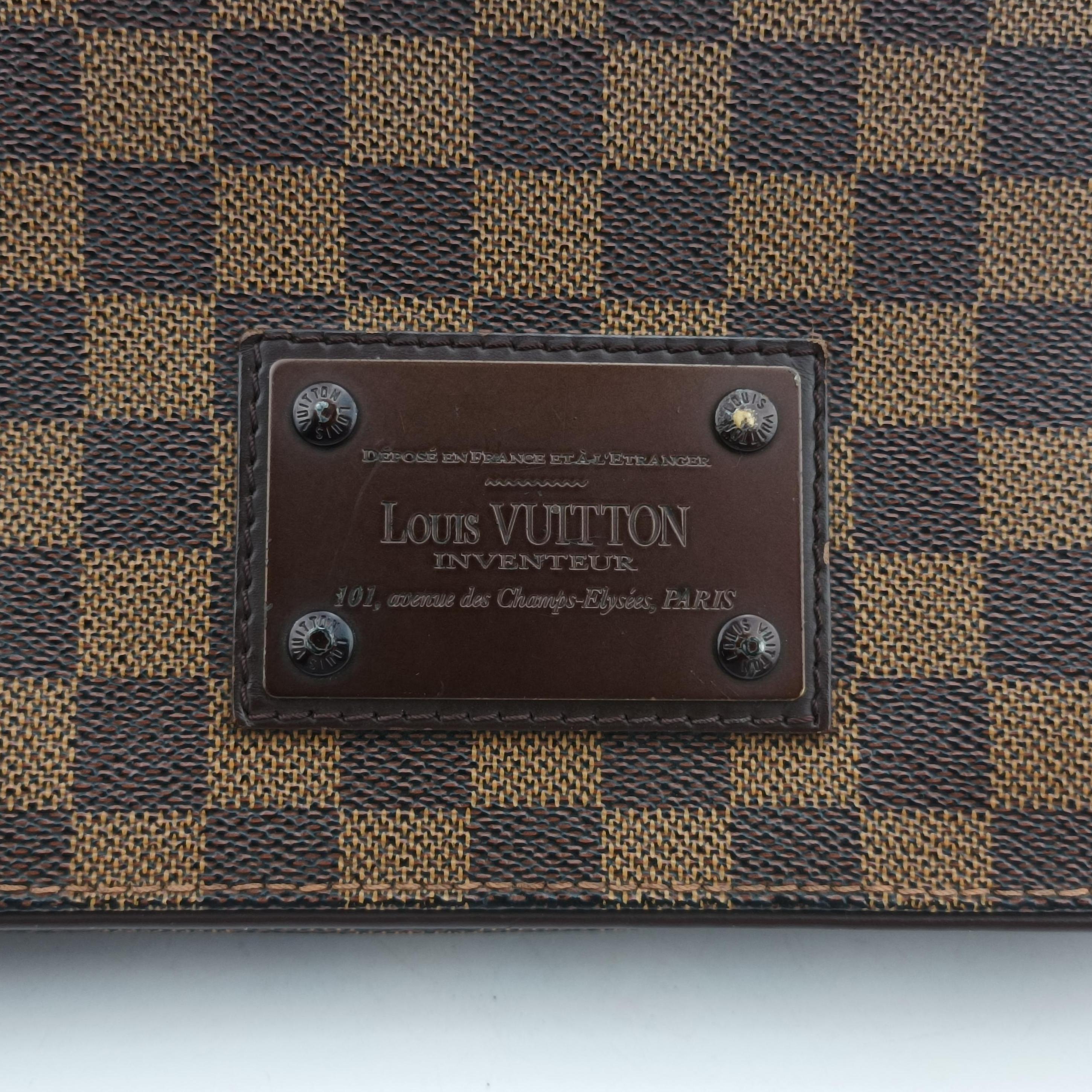 Pre-owned Louis Vuitton BROOKLYN MM EBENE Damier Canvas N51211 shoulderbag | stylenewstar