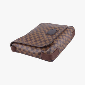 Pre-owned Louis Vuitton BROOKLYN MM EBENE Damier Canvas N51211 shoulderbag | stylenewstar
