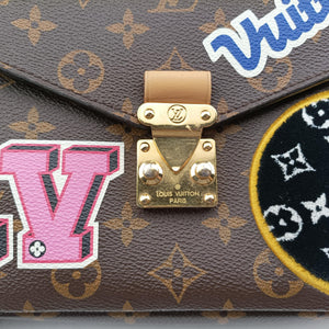 Secondhand Louis Vuitton Pochette MeTIS MM Brown×multicolor Monogram Patches M43991 shoulderbag | stylenewstar