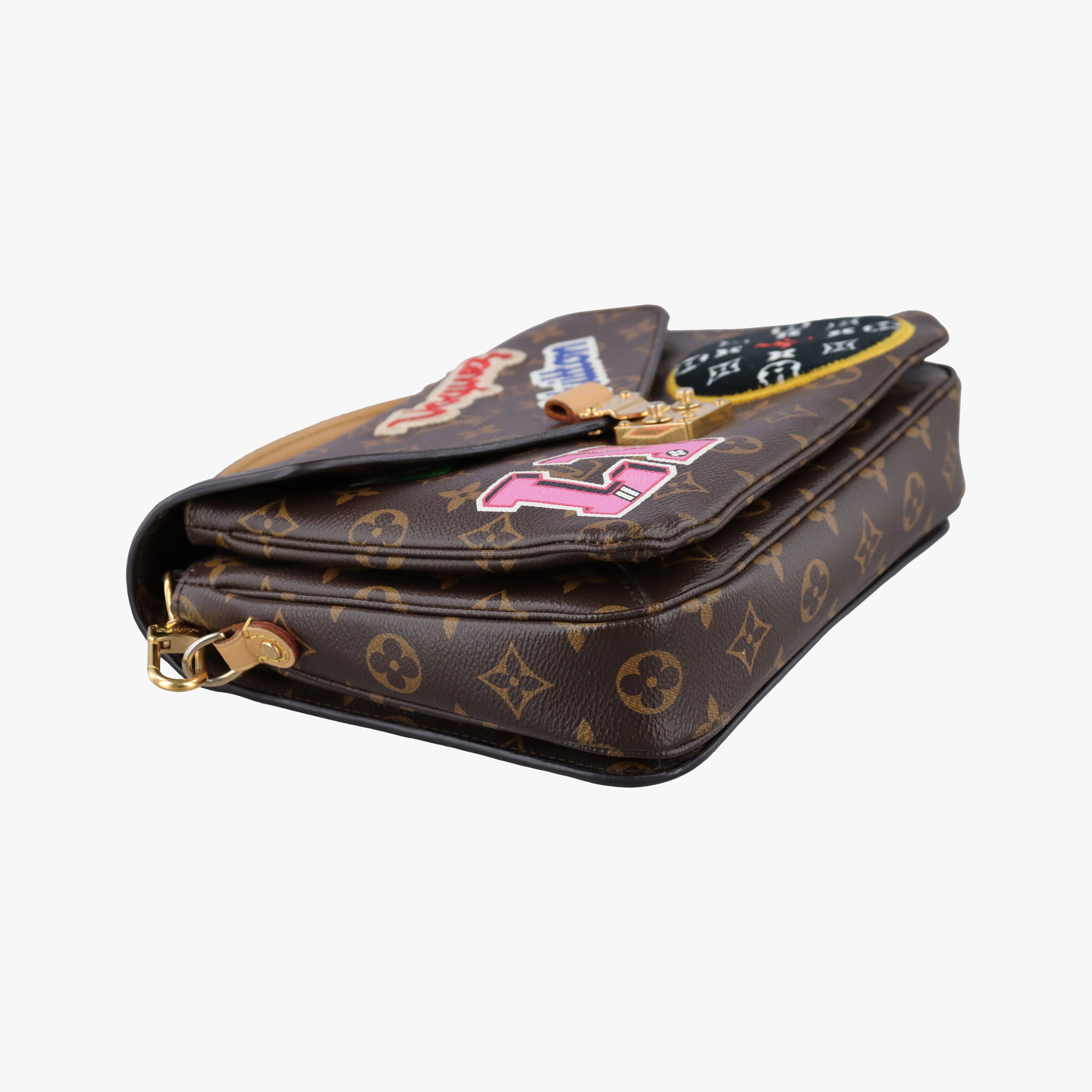 Secondhand Louis Vuitton Pochette MeTIS MM Brown×multicolor Monogram Patches M43991 shoulderbag | stylenewstar