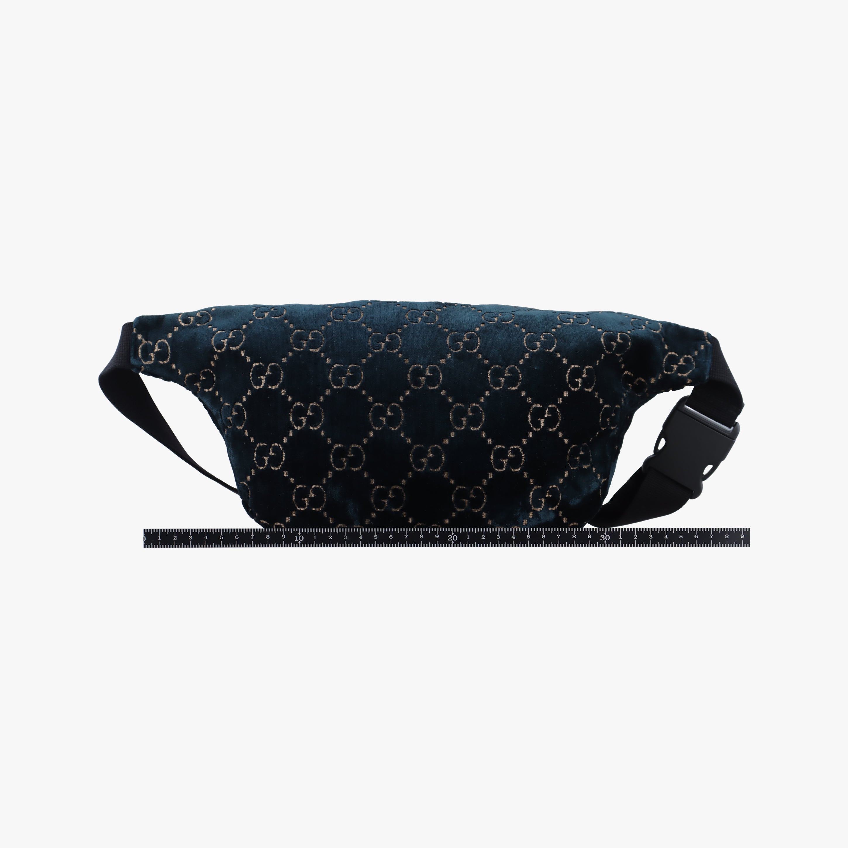 Pre-owned Gucci GG Velvet Blue velour 574968 bum bag/waist bag | stylenewstar